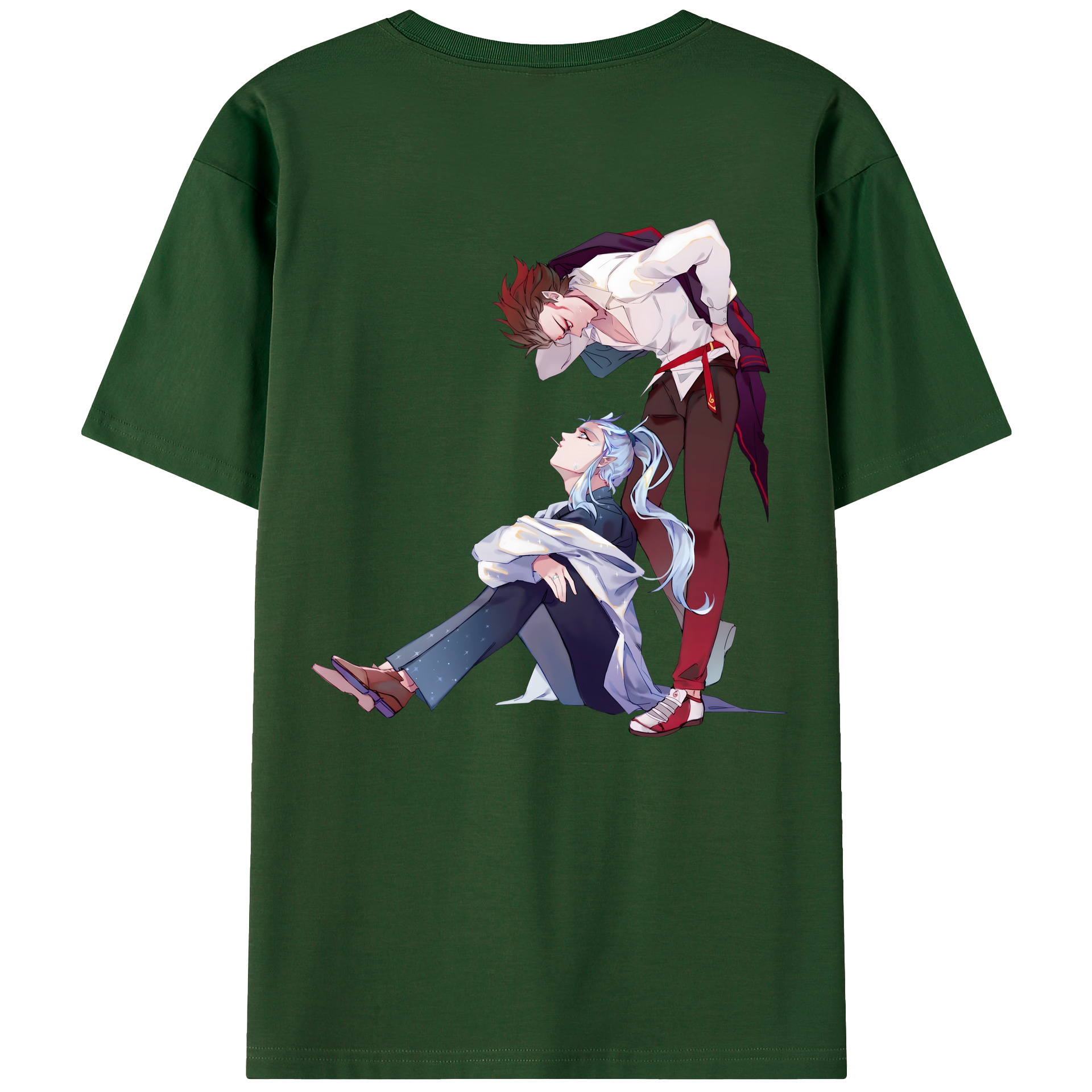 （画像用） Ne Zha 2 ナタ 魔童の大暴れ 綿100％半袖Tシャツ（背面プリント）